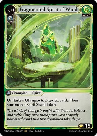 Fragmented Spirit of Wind (3) - Mercurial Heart Alter Edition Foil