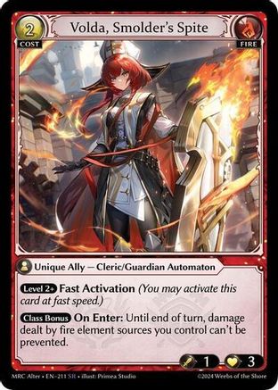 Volda, Smolder's Spite (211) - Mercurial Heart Alter Edition Foil
