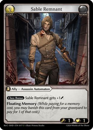Sable Remnant (017) - Tristan Shadowdancer ReCollection Lite