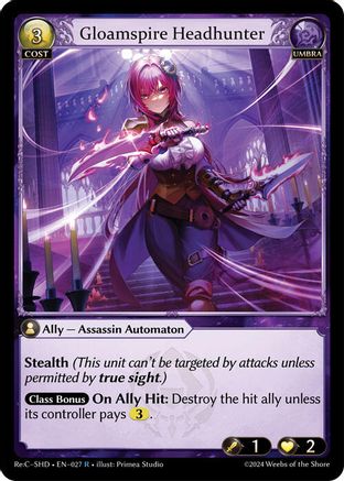 Gloamspire Headhunter (027) - Tristan Shadowdancer ReCollection Lite