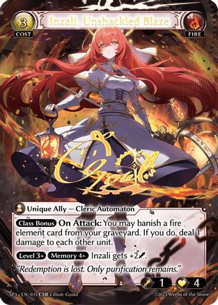 Inzali, Unshackled Blaze (CSR) (015) - Supporter Pack 3 Foil