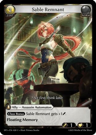 Sable Remnant (020) - Supporter Pack 3 Foil
