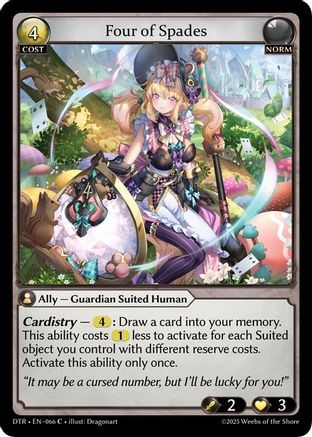 Four of Spades (066) - Distorted Reflections Foil