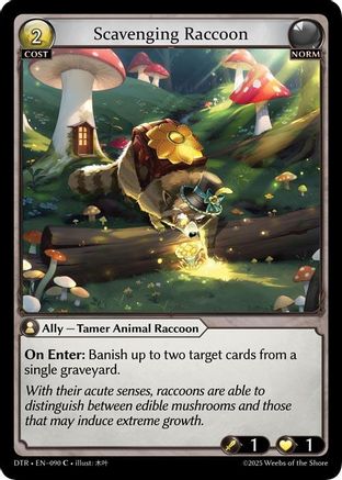 Scavenging Raccoon (090) - Distorted Reflections Foil