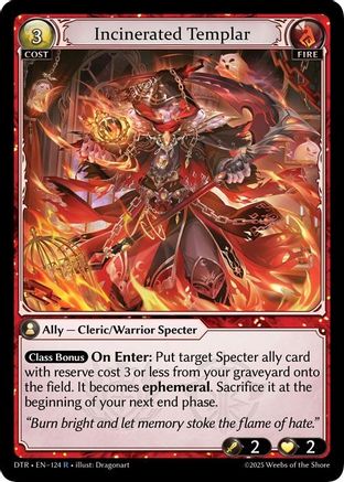 Incinerated Templar (124) - Distorted Reflections Foil