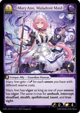 Mary Ann, Maladroit Maid (215) - Distorted Reflections Foil