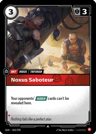 Noxus Saboteur (018/298) CN - Origins Foil