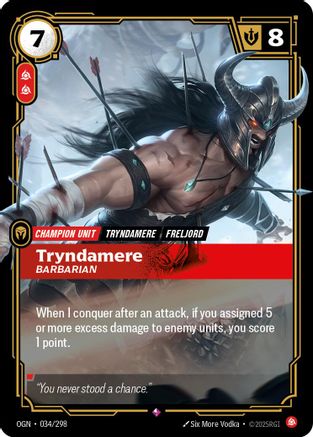 Tryndamere - Barbarian (034/298) CN - Origins Foil