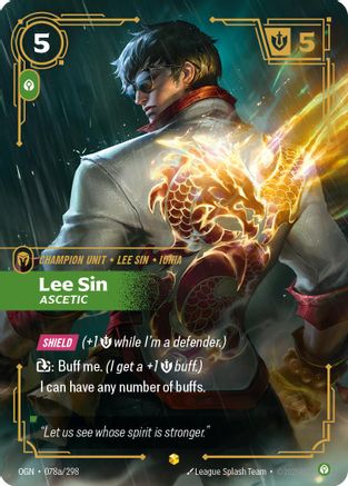 Lee Sin - Ascetic (Alternate Art) (078a/298) CN - Origins Foil