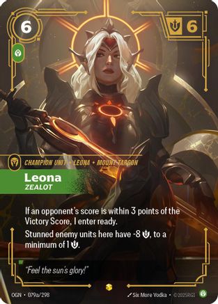 Leona - Zealot (Alternate Art) (079a/298) CN - Origins Foil