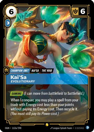 Kai'Sa - Evolutionary (Alternate Art) (112a/298) CN - Origins Foil