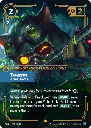 Teemo - Strategist (Alternate Art) (121a/298) CN - Origins Foil