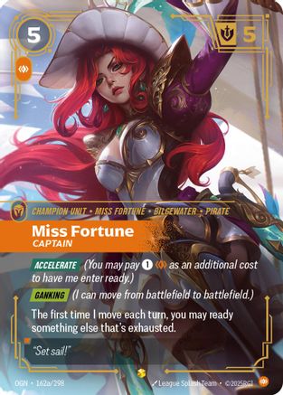 Miss Fortune - Captain (Alternate Art) (162a/298) CN - Origins Foil