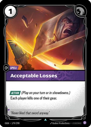 Acceptable Losses (179/298) CN - Origins Foil