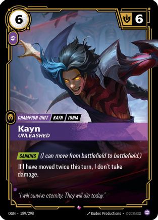 Kayn - Unleashed (189/298) CN - Origins Foil