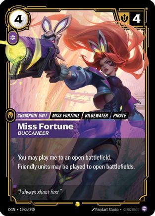 Miss Fortune - Buccaneer (Alternate Art) (193a/298) CN - Origins Foil