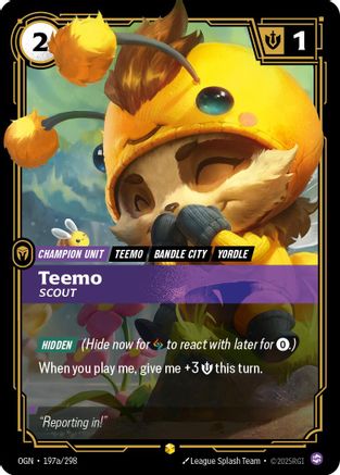 Teemo - Scout (Alternate Art) (197a/298) CN - Origins Foil