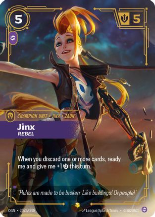 Jinx - Rebel (Alternate Art) (202a/298) CN - Origins Foil