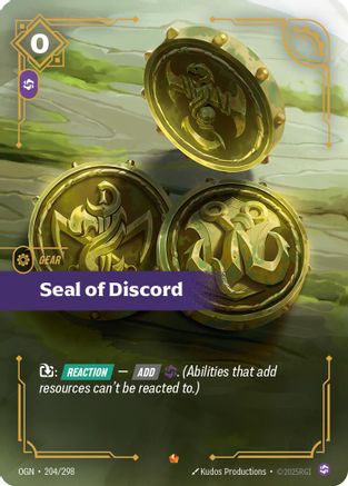 Seal of Discord (204/298) CN - Origins Foil