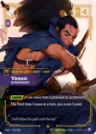 Yasuo - Windrider (205/298) CN - Origins Foil