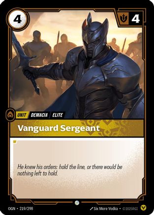 Vanguard Sergeant (219/298) CN - Origins