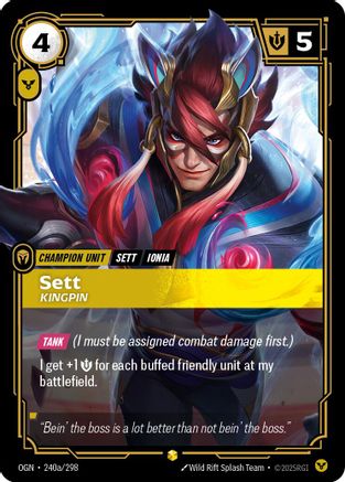 Sett - Kingpin (Alternate Art) (240a/298) CN - Origins Foil