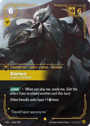 Darius - Executioner (Alternate Art) (243a/298) CN - Origins Foil