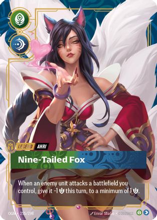 Ahri - Nine-Tailed Fox (255/298) CN - Origins Foil