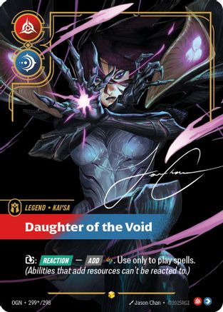 Kai'Sa - Daughter of the Void (Signature) (299*/298) CN - Origins Foil