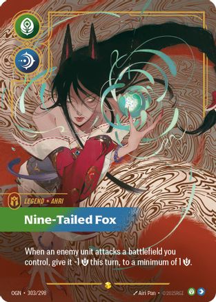 Ahri - Nine-Tailed Fox (Showcase) (303/298) CN - Origins Foil