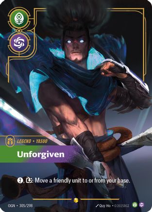 Yasuo - Unforgiven (Showcase) (305/298) CN - Origins Foil