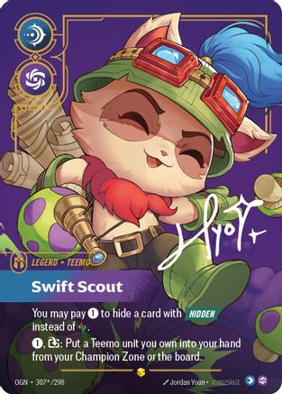 Teemo - Swift Scout (Signature) (307*/298) CN - Origins Foil