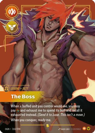 Sett - The Boss (Showcase) (310/298) CN - Origins Foil