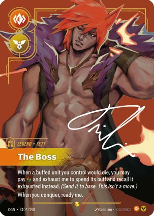 Sett - The Boss (Signature) (310*/298) CN - Origins Foil