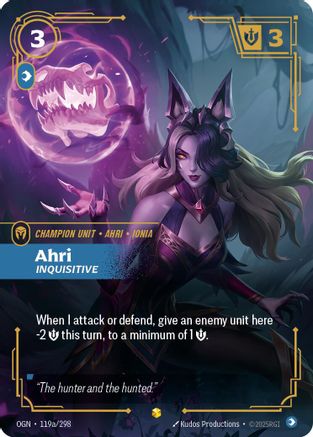 Ahri - Inquisitive (Alternate Art) (119a/298) CN - Origins Foil