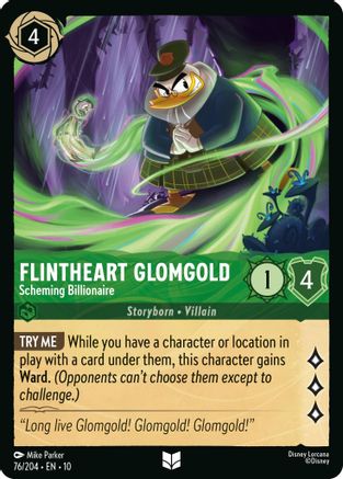 Flintheart Glomgold - Scheming Billionaire (76/204) - Whispers in the Well Cold Foil