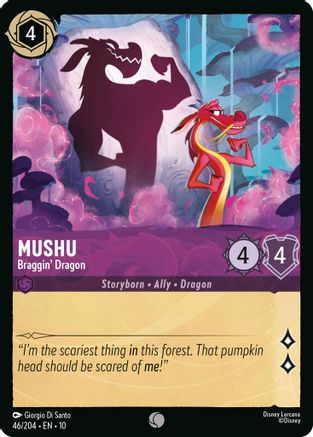 Mushu - Braggin' Dragon (46/204) - Whispers in the Well Cold Foil