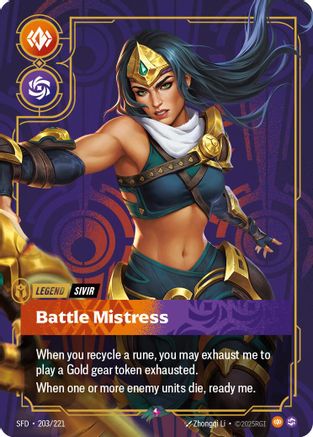 Sivir - Battle Mistress (203/221) CN - Spiritforged Foil