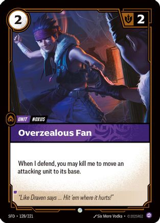 Overzealous Fan (128/221) CN - Spiritforged Foil