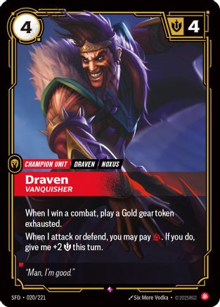 Draven - Vanquisher (020/221) CN - Spiritforged Foil