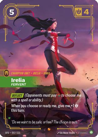 Irelia - Fervent (057/221) CN - Spiritforged Foil