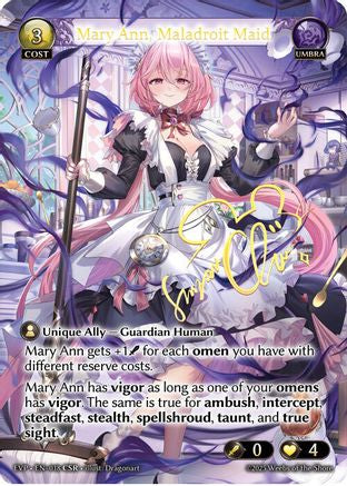 Mary Ann, Maladroit Maid (CSR) (018) - Promotional Cards Foil
