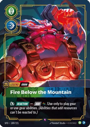 Ornn - Fire Below the Mountain (189/221) CN - Spiritforged Foil