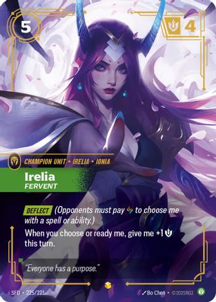 Irelia - Fervent (Overnumbered) (225/221) CN - Spiritforged Foil