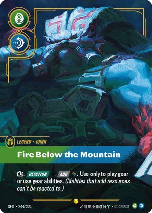 Ornn - Fire Below the Mountain (Overnumbered) (244/221) CN - Spiritforged Foil
