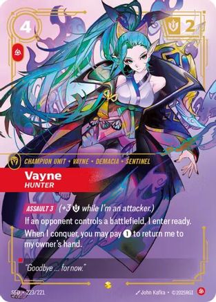 Vayne - Hunter (Overnumbered) (223/221) CN - Spiritforged Foil