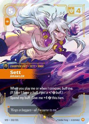 Sett - Brawler (Overnumbered) (232/221) CN - Spiritforged Foil