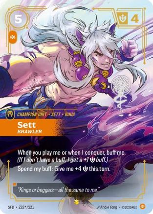 Sett - Brawler (Signature) (232*/221) CN - Spiritforged Foil