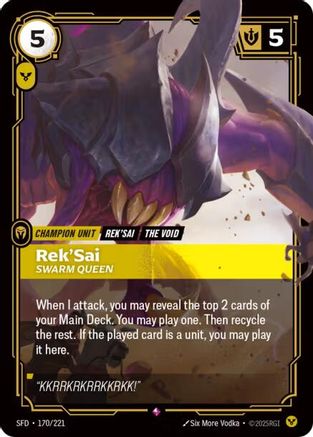 Rek'Sai - Swarm Queen (170/221) CN - Spiritforged Foil