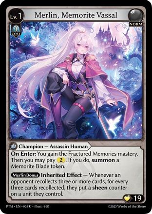 Merlin, Memorite Vassal (005) - Phantom Monarchs Foil